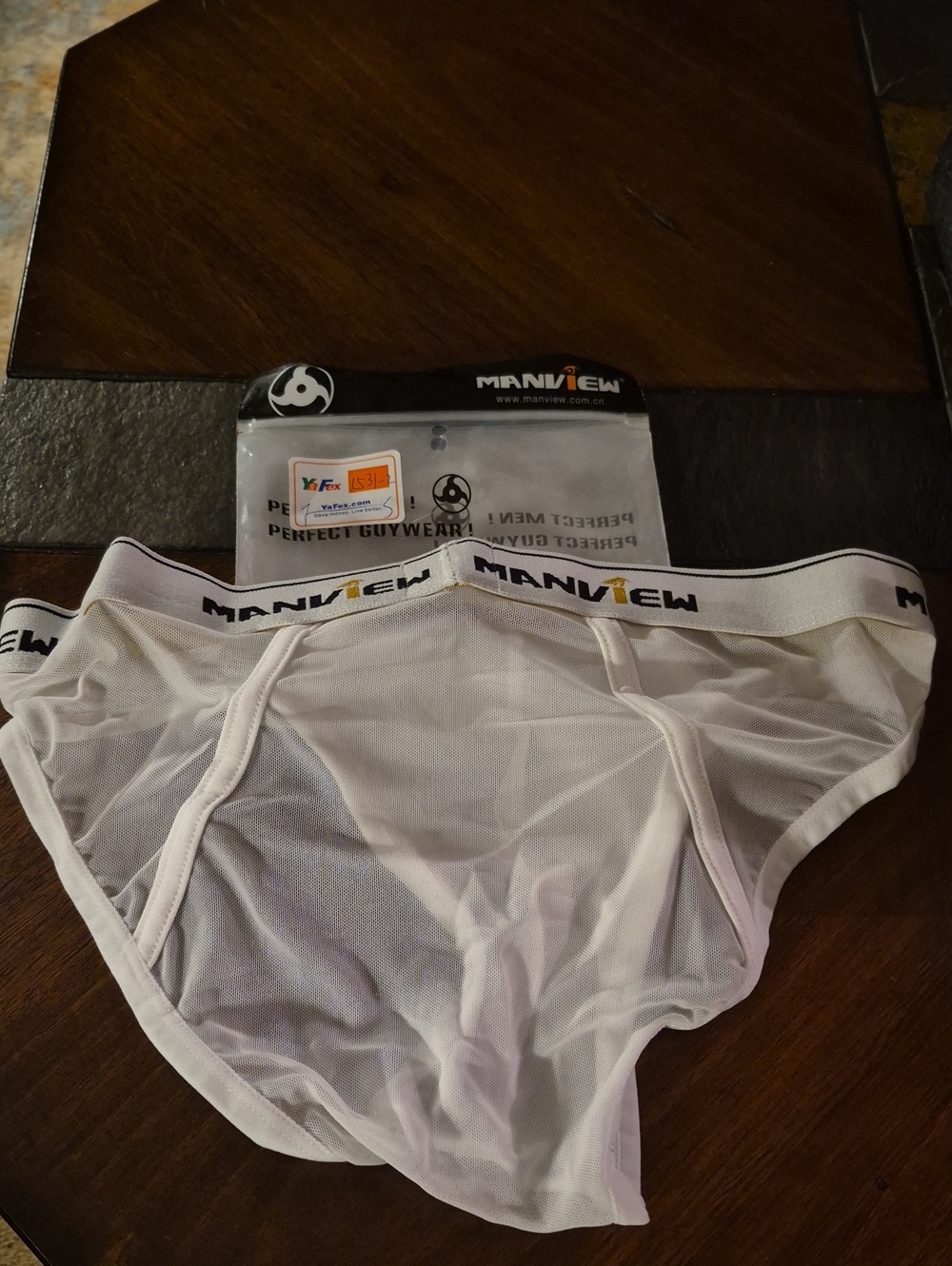 White Men's Sheer Mesh Briefs - Breathable Comfort
